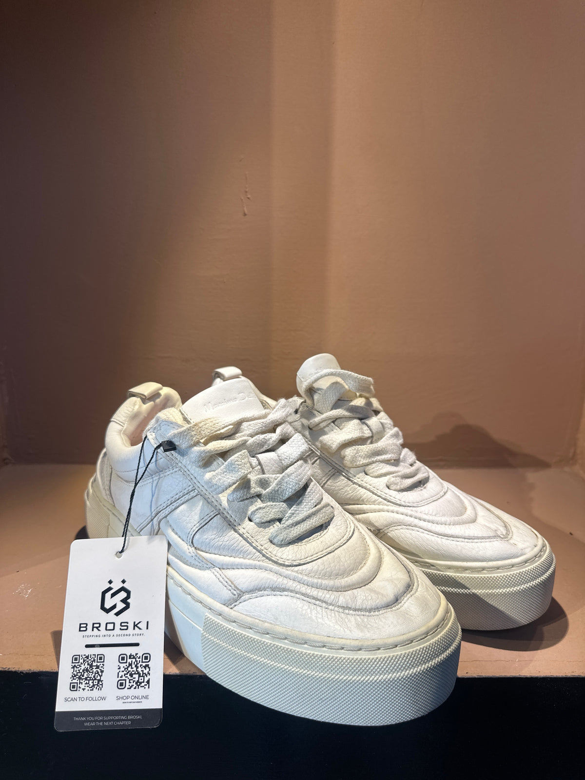 Massimo Dutti leather trainers